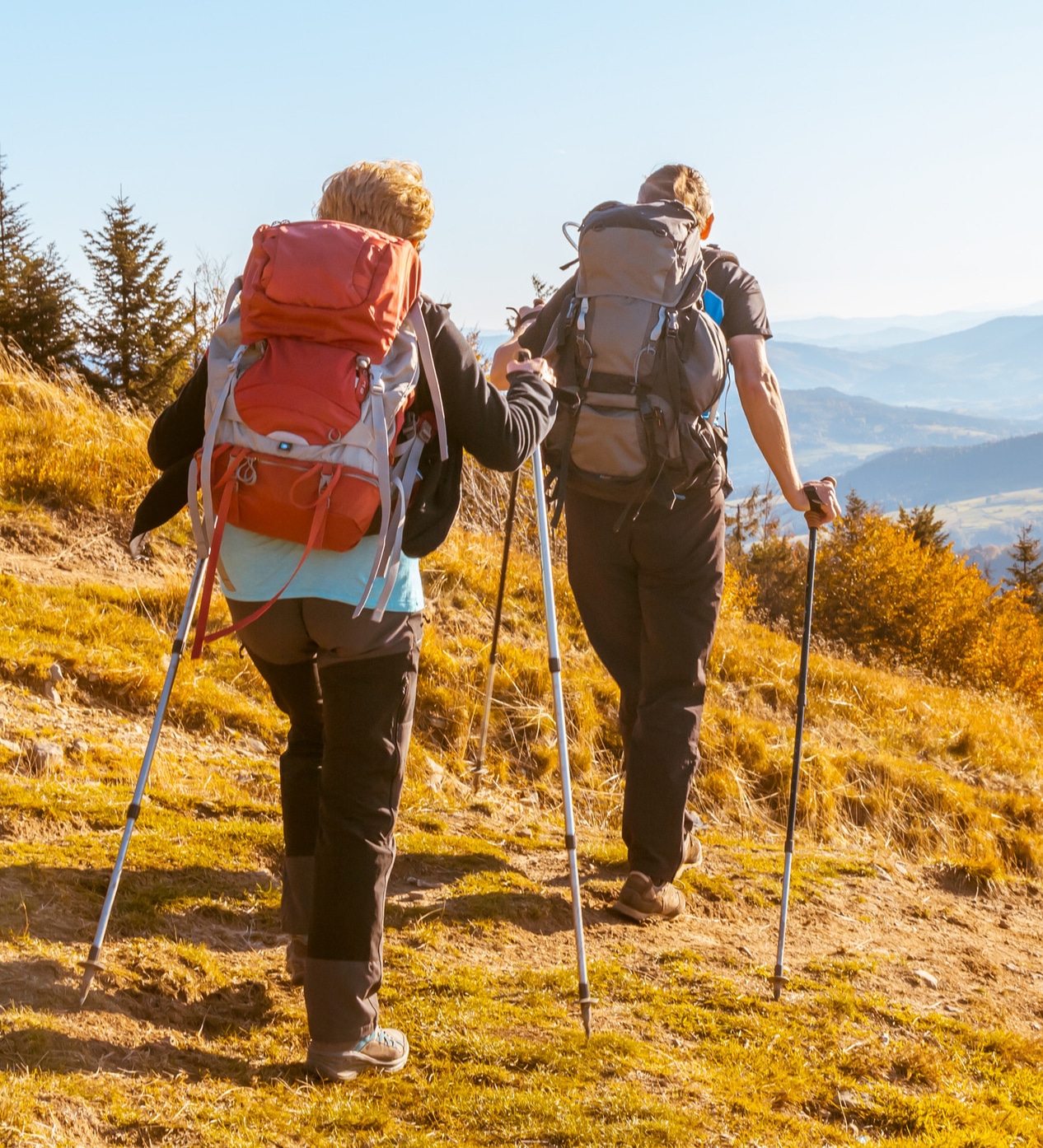 Couple hiking after Hormone Optimization Therapy in Charlotte