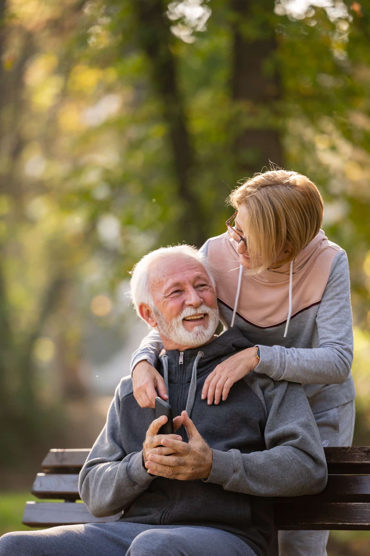 Couple being active outside without pain after pain management in Charlotte NC
