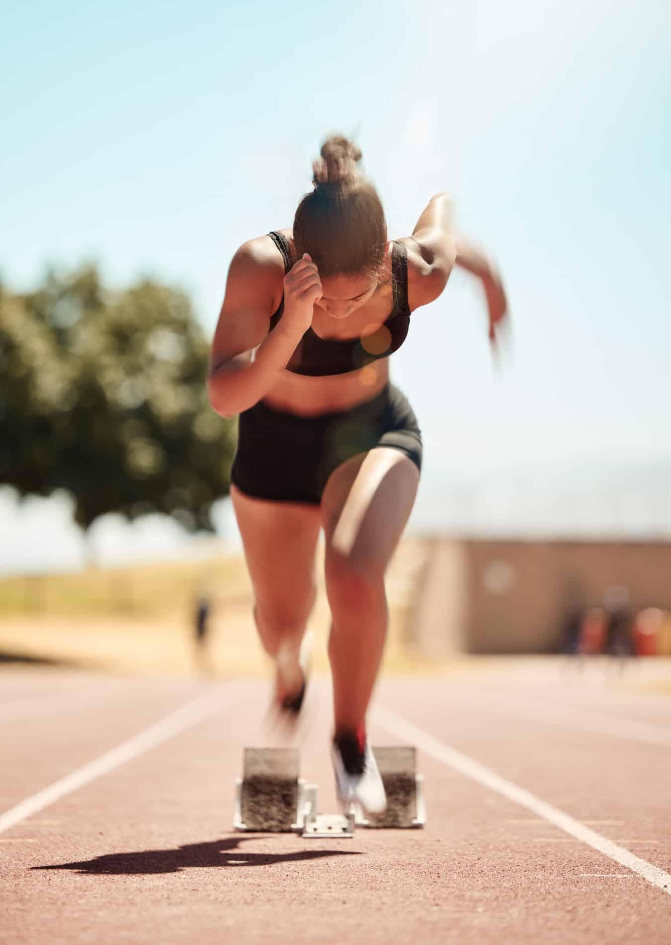 Woman running lap after intravenus therapy with Dr. Stavrakos